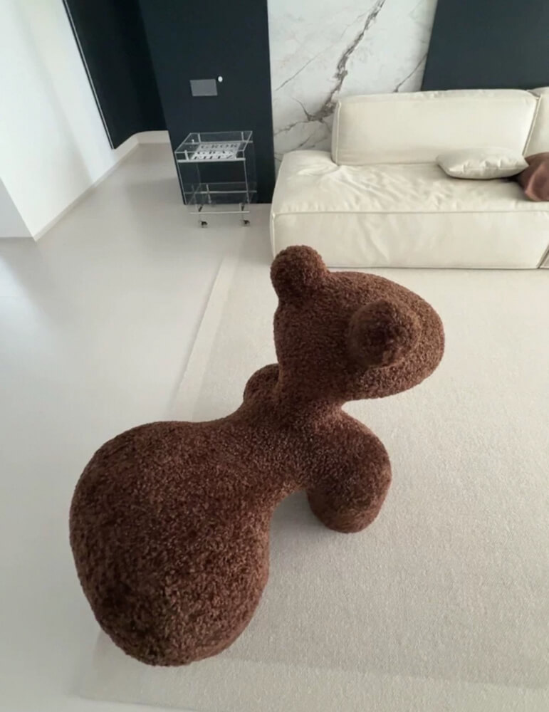 สตูล MY DOLLS HOUSE PONY FURRY 80 ซม. สีน้ำตาลเข้ม_3